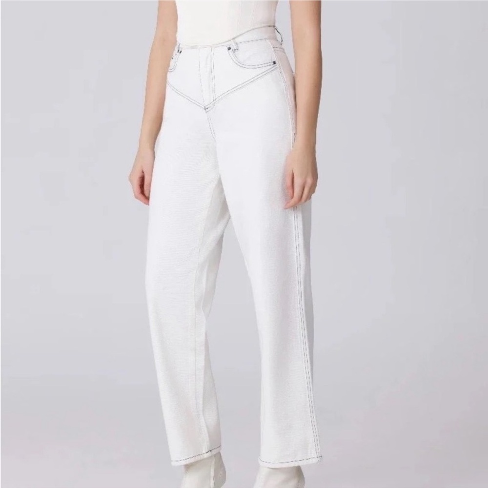 C/MEO COLLECTIVE WHITE JEAN DEVELOPED JEAN IN IVORY JEAN
